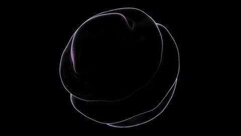 Abstract 3D horizontal gradient pearl jewelry gasoline bubble blob shape Stock Illustration