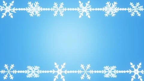 Abstract 3D horizontal greeting card invitation mockup snowflake frame border Illustrazione stock