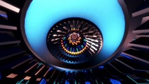 Abstract 3D HUD Stock Footage 235504879