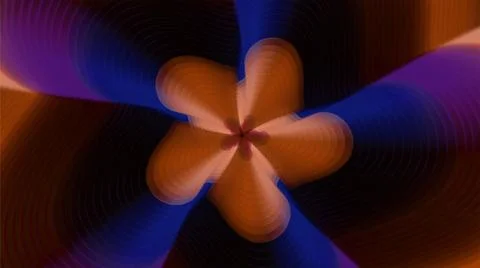 Abstract 3d hypnotic flower background Illustrazione stock