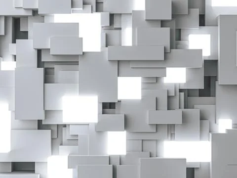 Abstract 3d illustration background made of geometric elements Stock Illustration