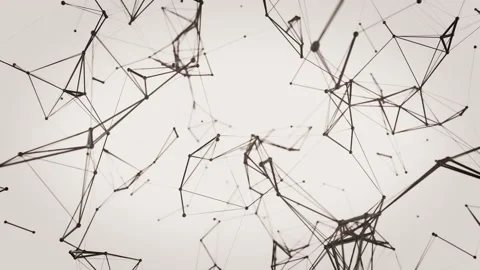 Abstract 3D illustration background motion white plexus pattern 스톡 동영상 233689079