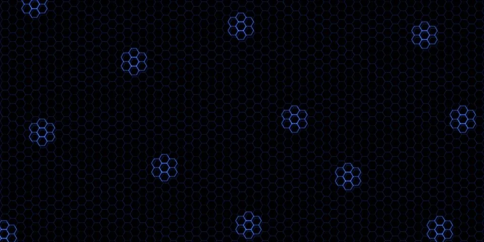 Abstract 3d illustration blue hexagon pattern background for innovation desig Stock Illustration