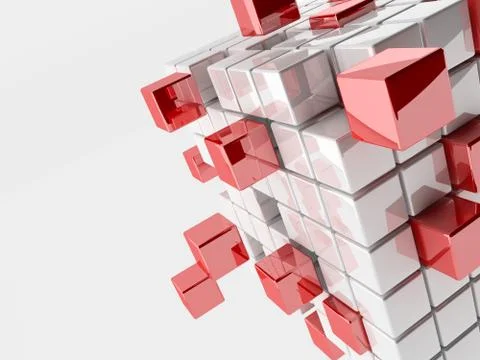 Abstract 3d illustration of cubes Stock Illustration