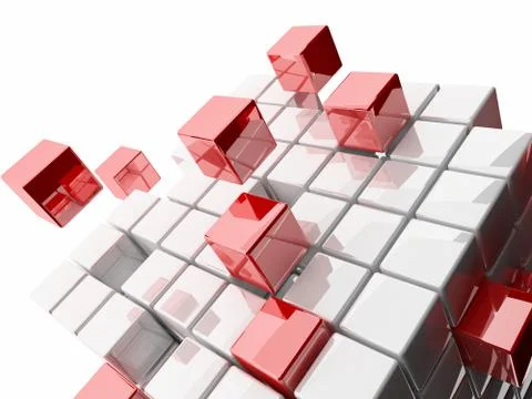 Abstract 3d illustration of cubes Illustration