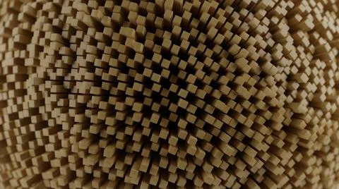 Abstract 3d illustration of a displaced pattern of wooden blocks Stock Illustration