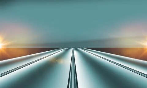 Abstract 3D illustration features a background of various lines that create a se Stock Illustration