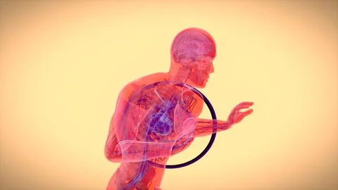 Abstract 3D illustration of a heart attack Stock Illustration