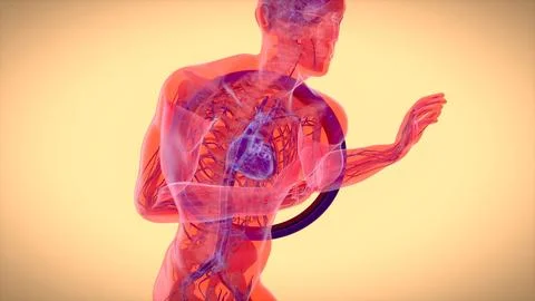 Abstract 3D illustration of a heart attack Stock Illustration