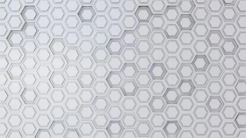 Abstract 3D illustration of hexagons background Ilustración de archivo