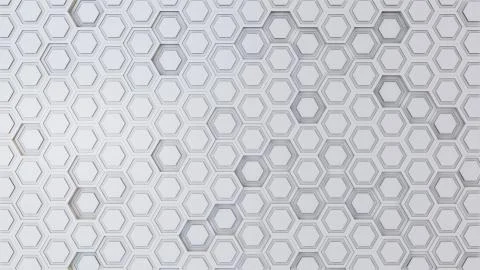 Abstract 3D illustration of hexagons background Illustrazione stock