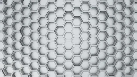 Abstract 3D illustration of hexagons background Ilustración de archivo