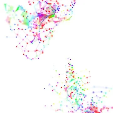 Abstract 3d illustration of Molecular structure on white background. Stock Illustration