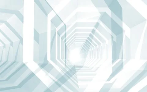 Abstract 3d illustration, multi exposure effect Stock Illustration