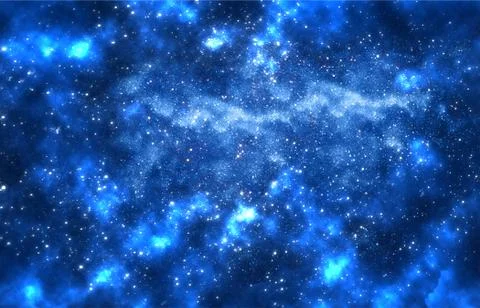 Abstract 3d Illustration Multicolored Smooth Bright Nebula Galaxy Artwork Stock Illustration