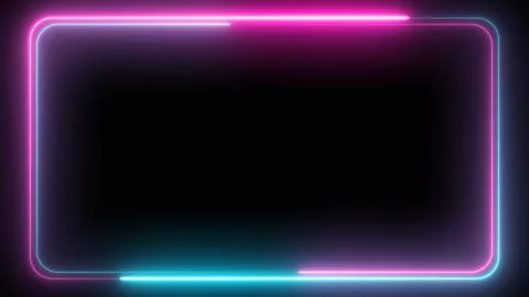 Abstract 3d illustration pattern of neon glowing ultraviolet lines, modern fl Stock Illustration
