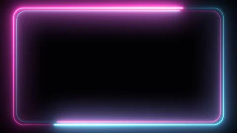 Abstract 3d illustration pattern of neon glowing ultraviolet lines, modern fl Stock Illustration