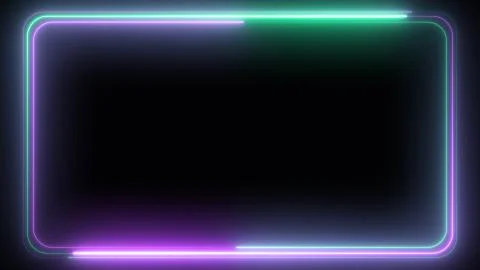 Abstract 3d illustration pattern of neon glowing ultraviolet lines, modern fl Illustrazione stock