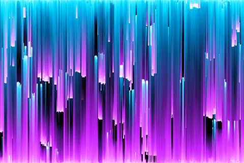 Abstract 3d illustration of pixel sorting pattern glitch effect. Use in music Stock Illustration