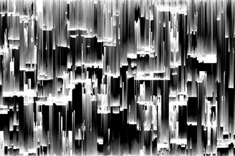 Abstract 3d illustration of pixel sorting pattern glitch effect. Use in music Illustrazione stock