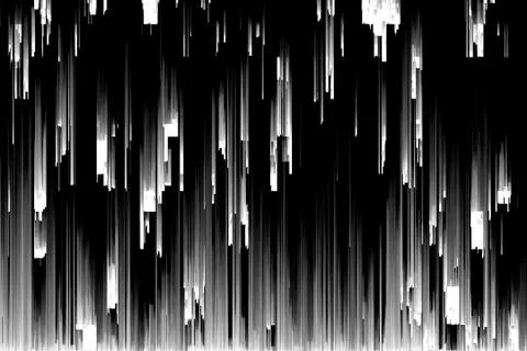 Abstract 3d illustration of pixel sorting pattern glitch effect. Use in music Stock Illustration