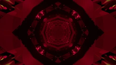 Abstract 3d illustration of red oval shaped corridor Stock Footage 149150421
