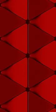 Abstract 3D illustration of a repeating grid of red triangular Stockillustratie