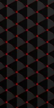 Abstract 3D illustration of a seamless grid of black triangular shapes Stockillustratie
