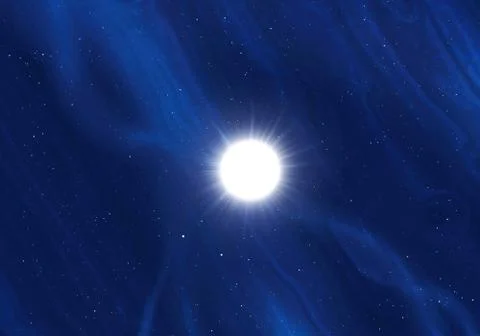Abstract 3d illustration of a star in empty space Stock Illustration