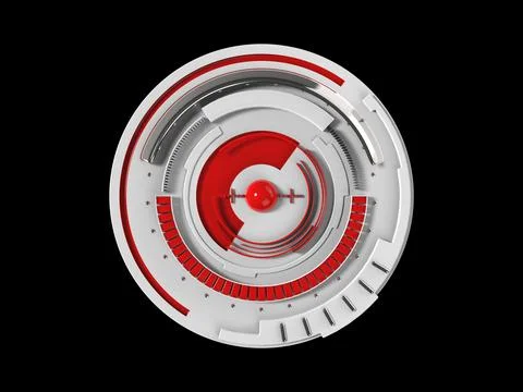 Abstract 3d industrial design circular shape. 3d rendering illustration Stock Illustration