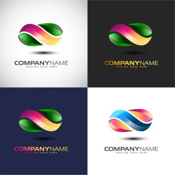 Abstract 3D Infinity logo Template for your Company Brand Stock Illustration