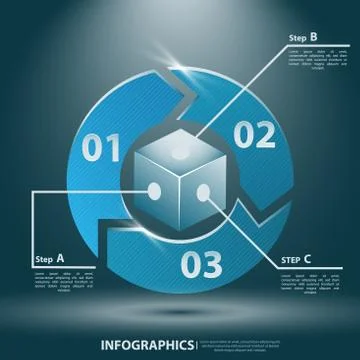 Abstract 3d infographics. vector illustration for your business presentation Ilustração Stock
