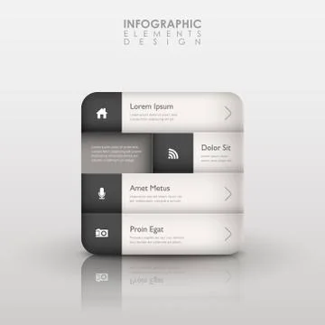 Abstract 3d interface infographics Stock Illustration