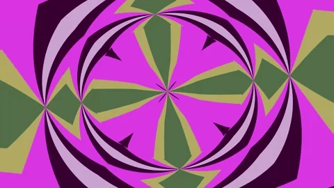 Abstract 3D Kaleidoscope Seamless Repeating Circular Pattern. 8K Loop Stock Footage 339072303