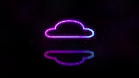 Abstract 3D Kinetic Neon Cloud Horizon #FF0055 4K Seamless Motion Loop Stock Footage 344090224