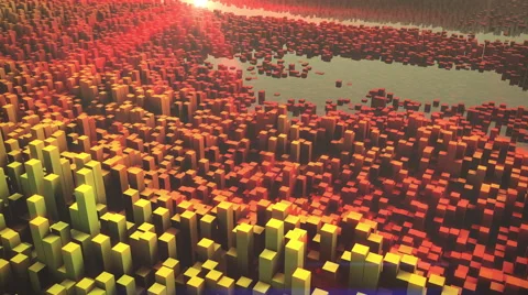 Abstract 3d landscape. 4k Stock Footage 68762333