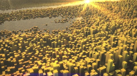 Abstract 3d landscape. 4k Stock Footage 68833539