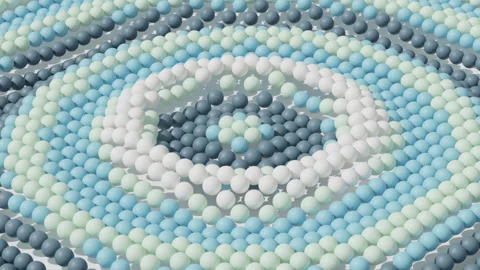 Abstract 3D Landscape of Mixed Geometric Elements Animated Stock Footage 337304900