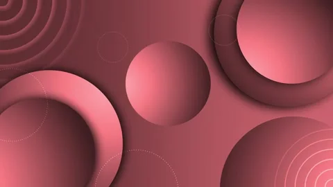 Abstract 3d layered circles on gradient background animation Vidéo 335544114