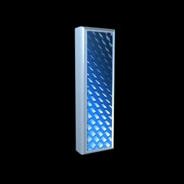 Abstract 3d letter with blue pattern texture - L Stock Illustration