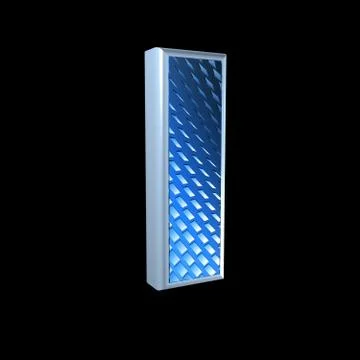 Abstract 3d letter with blue pattern texture - I Stock Illustration