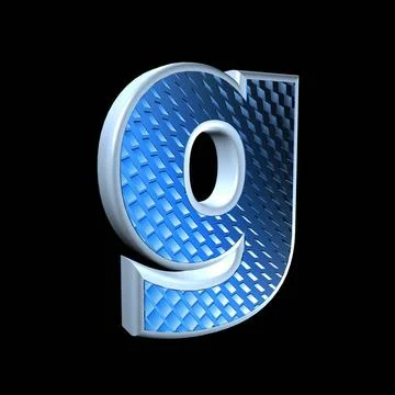 Abstract 3d letter with blue pattern texture - G abstract 3d letter with b... Stock Photos