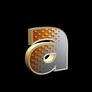 Abstract 3d letter with halftone texture - a Stock Illustration