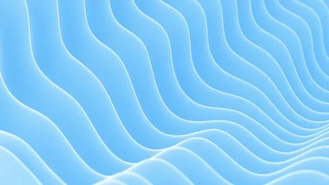 Abstract 3D Light Blue Wavy Pattern Background Seamless Loop Animation 60 FPS Stock Footage 337843445