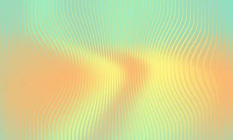 Abstract 3D light cyan and orange gradient background with vertical wavy ri.. Иллюстрация