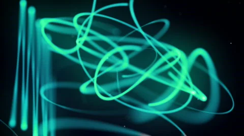 Abstract 3d line cyan Video stock 660919