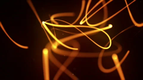 Abstract 3d line yellow Stock Footage 660915