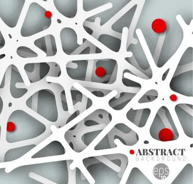 Abstract 3D lines background with shadows Stock Illustration