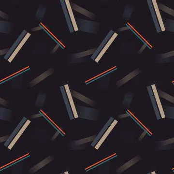 Abstract 3d lines geometric seamless pattern イラスト素材