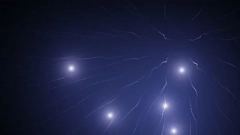 Abstract 3d lines with looping lights animation 库存影片 229765425